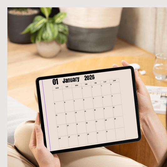 2026 Floral Digital Planner for Goodnotes: iPad Monthly, Weekly Diary (PDF Download)