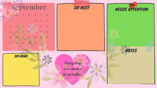 Desktop Wallpaper, Flower Wallpaper, Soft colour Wallpaper, Calendar Desktop Wallpaper, Girl Desktop Wallpaper, To do listings wallpaper