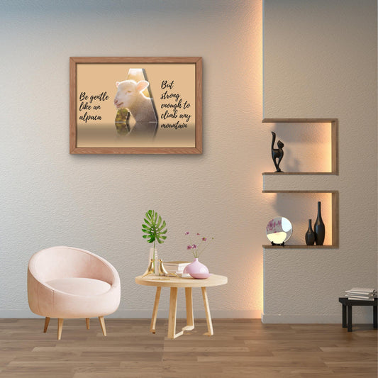 Alpaca Wall Art: Gentle But Strong, Motivational Animal Print (Digital Download)