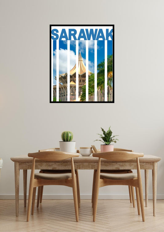 Sarawak Malaysia Digital Wall Art - Sarawak Travel Poster & Semenggok Orangutan Print I Printable Travel Decor