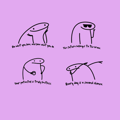 Doodle-style motivational quotes T-shirt