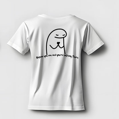 Doodle-style motivational quotes T-shirt