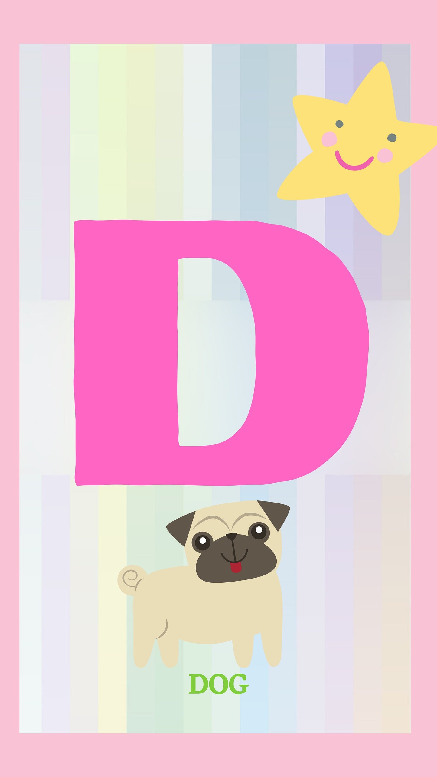 Alphabet Poster, Nursery Decor Wall Art, ABC Wall Art, Alphabet Print for children, Children room decor, Alphabet digital Pink digital print