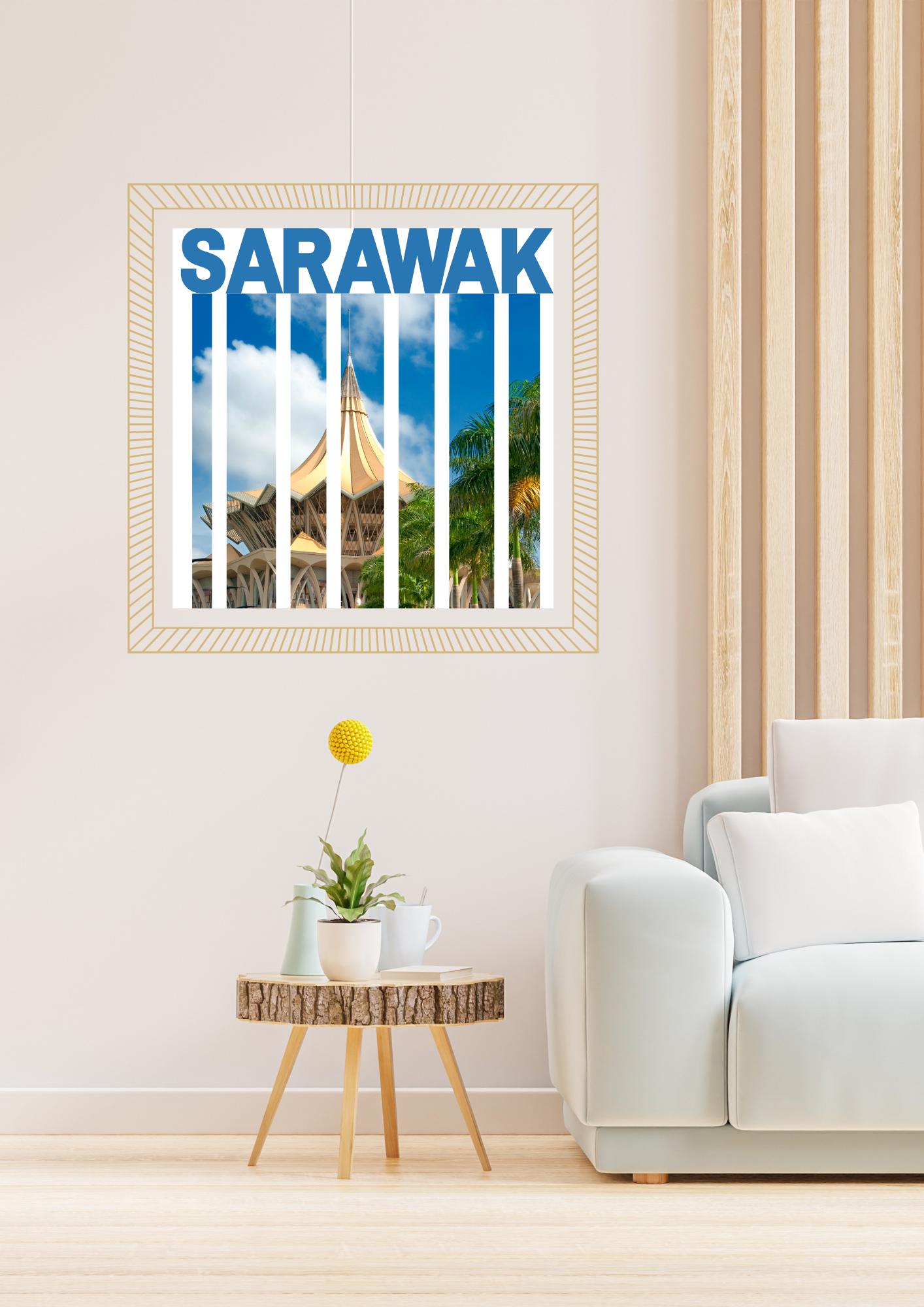 Sarawak Malaysia Digital Wall Art - Sarawak Travel Poster & Semenggok Orangutan Print I Printable Travel Decor