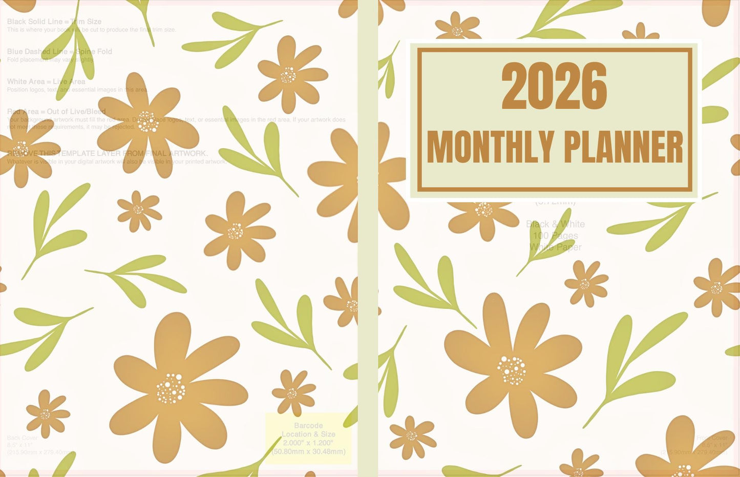 2026 Floral Digital Planner for Goodnotes: iPad Monthly, Weekly Diary (PDF Download)