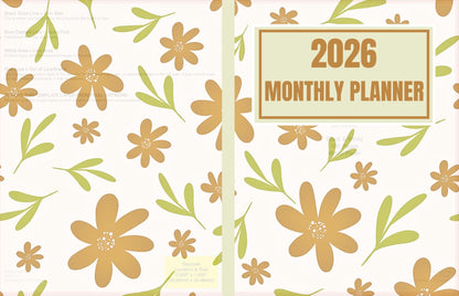 2026 Floral Digital Planner for Goodnotes: iPad Monthly, Weekly Diary (PDF Download)