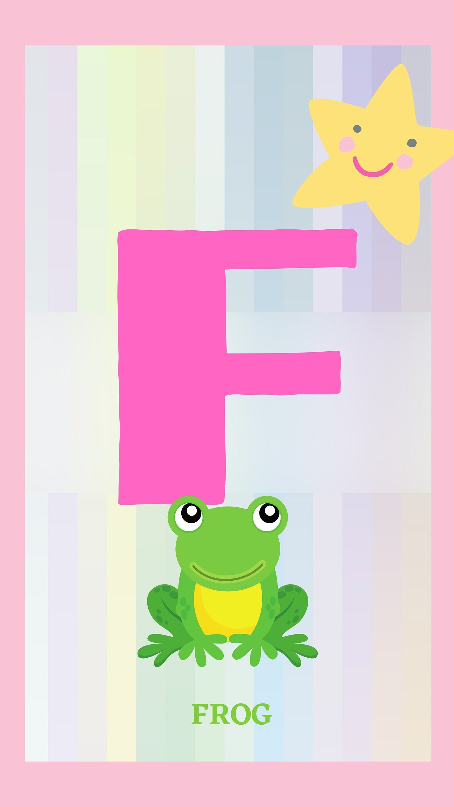 Alphabet Poster, Nursery Decor Wall Art, ABC Wall Art, Alphabet Print for children, Children room decor, Alphabet digital Pink digital print