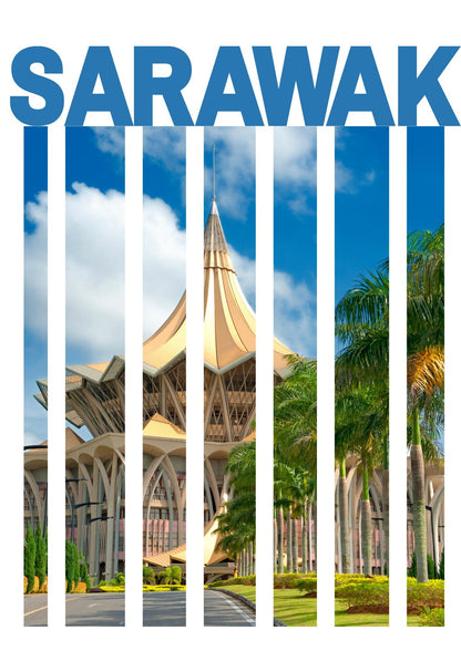 Sarawak Malaysia Digital Wall Art - Sarawak Travel Poster & Semenggok Orangutan Print I Printable Travel Decor