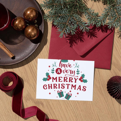 Merry Christmas Sticker I Cute Holiday l Sticker I Festive Gift Tag, Laptop & Water Bottle Decal I Holiday Planner Sticker, Stocking