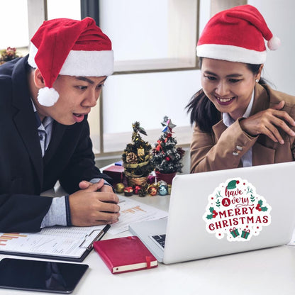 Merry Christmas Sticker I Cute Holiday l Sticker I Festive Gift Tag, Laptop & Water Bottle Decal I Holiday Planner Sticker, Stocking