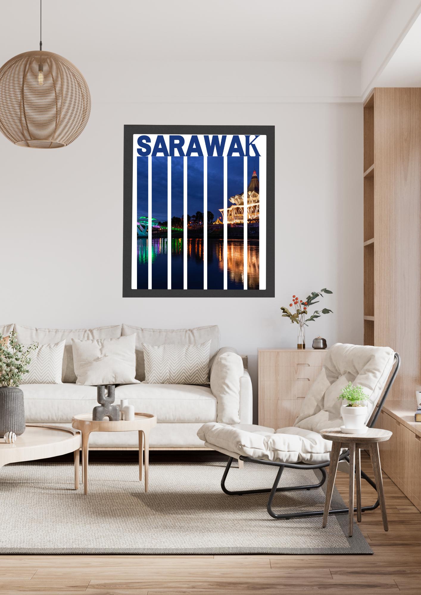 Sarawak Malaysia Digital Wall Art - Sarawak Travel Poster & Semenggok Orangutan Print I Printable Travel Decor
