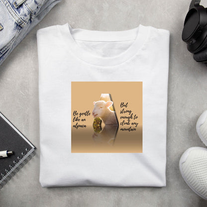 Alpaca Wall Art: Gentle But Strong, Motivational Animal Print (Digital Download)