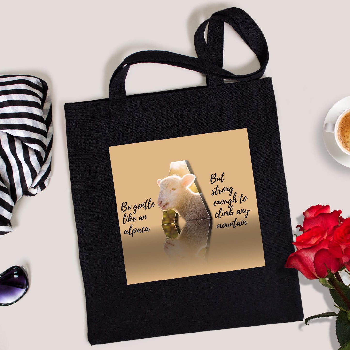 Alpaca Wall Art: Gentle But Strong, Motivational Animal Print (Digital Download)
