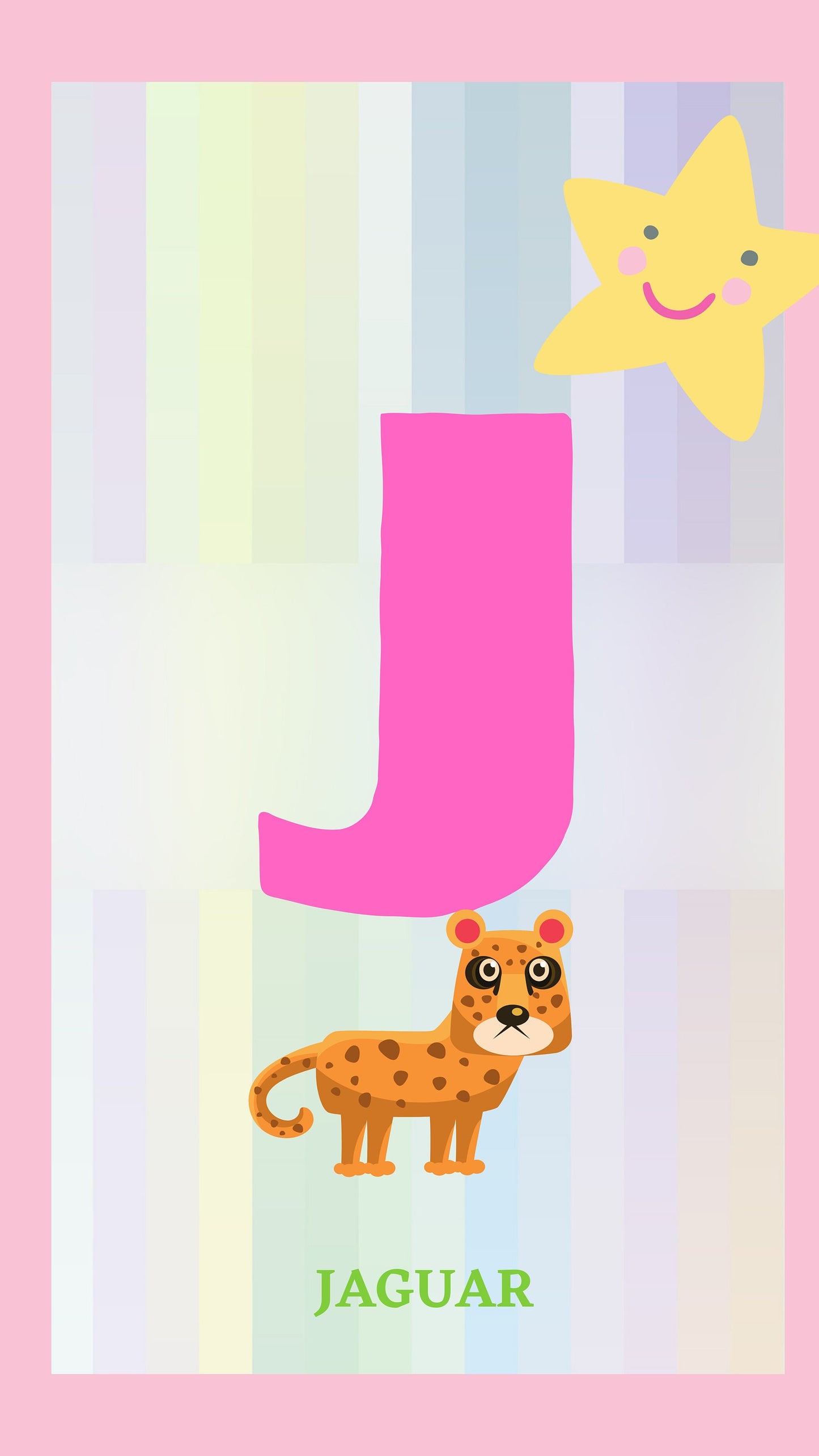 Alphabet Poster, Nursery Decor Wall Art, ABC Wall Art, Alphabet Print for children, Children room decor, Alphabet digital Pink digital print