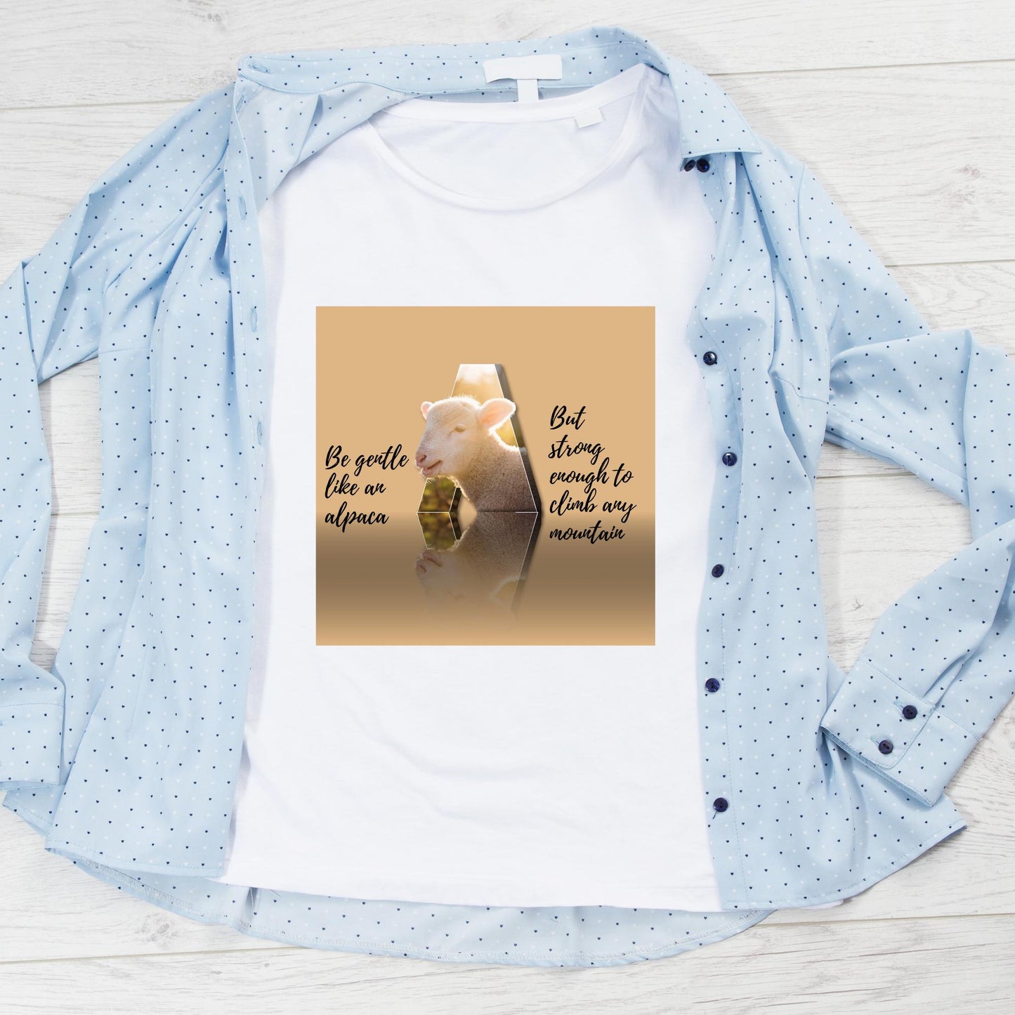 Alpaca Wall Art: Gentle But Strong, Motivational Animal Print (Digital Download)