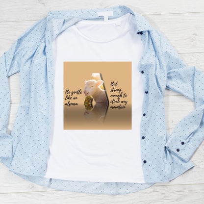 Alpaca Wall Art: Gentle But Strong, Motivational Animal Print (Digital Download)
